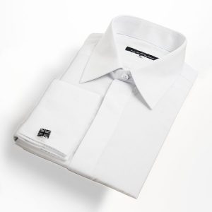 camisa smoking - cuello francés - doble puño